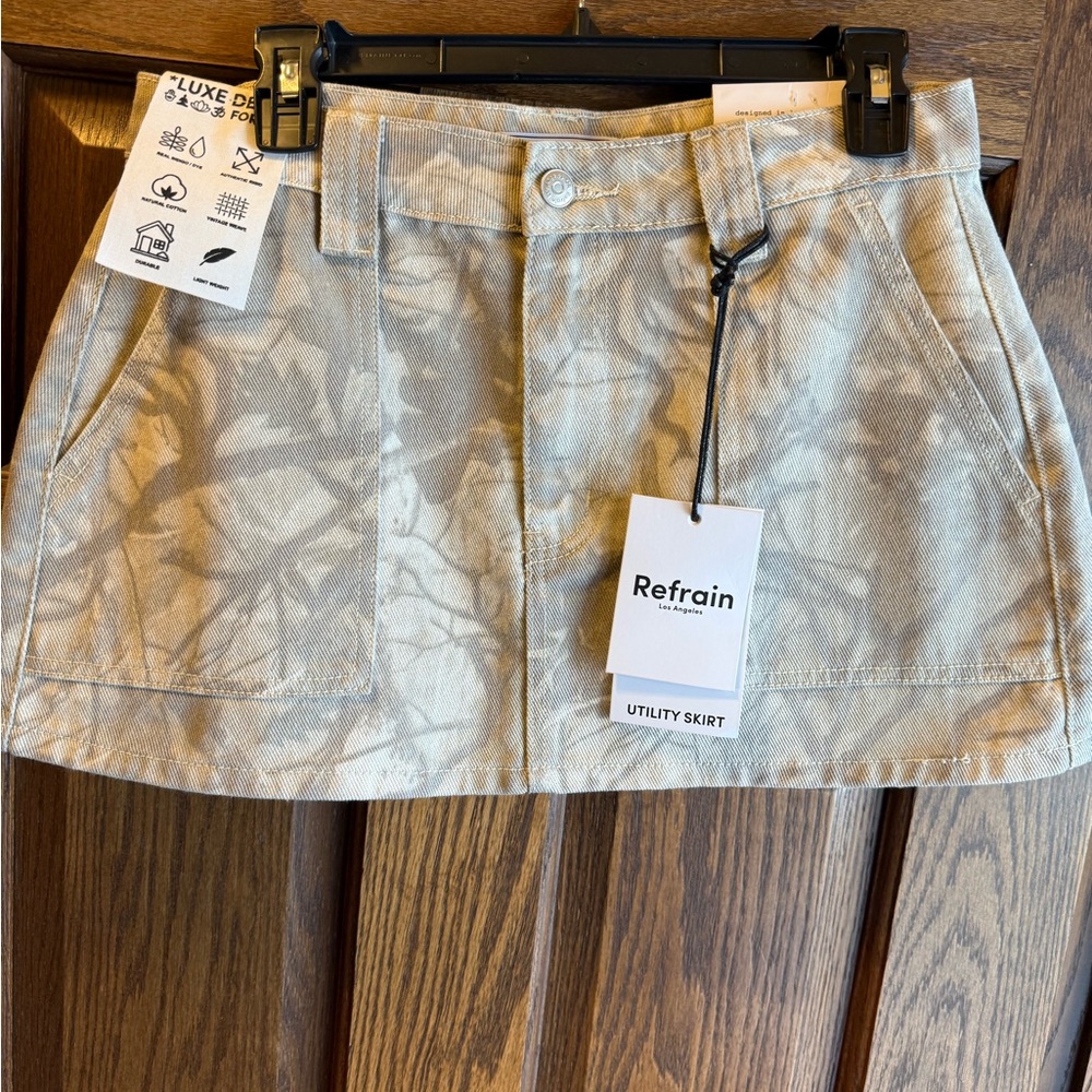 Refrain utility Mini Skirt